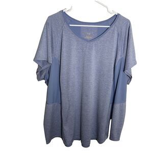 Tek Gear T-Shirt Women's 3X V-Neck Short Sleeve DryTek Athletic Casual Top